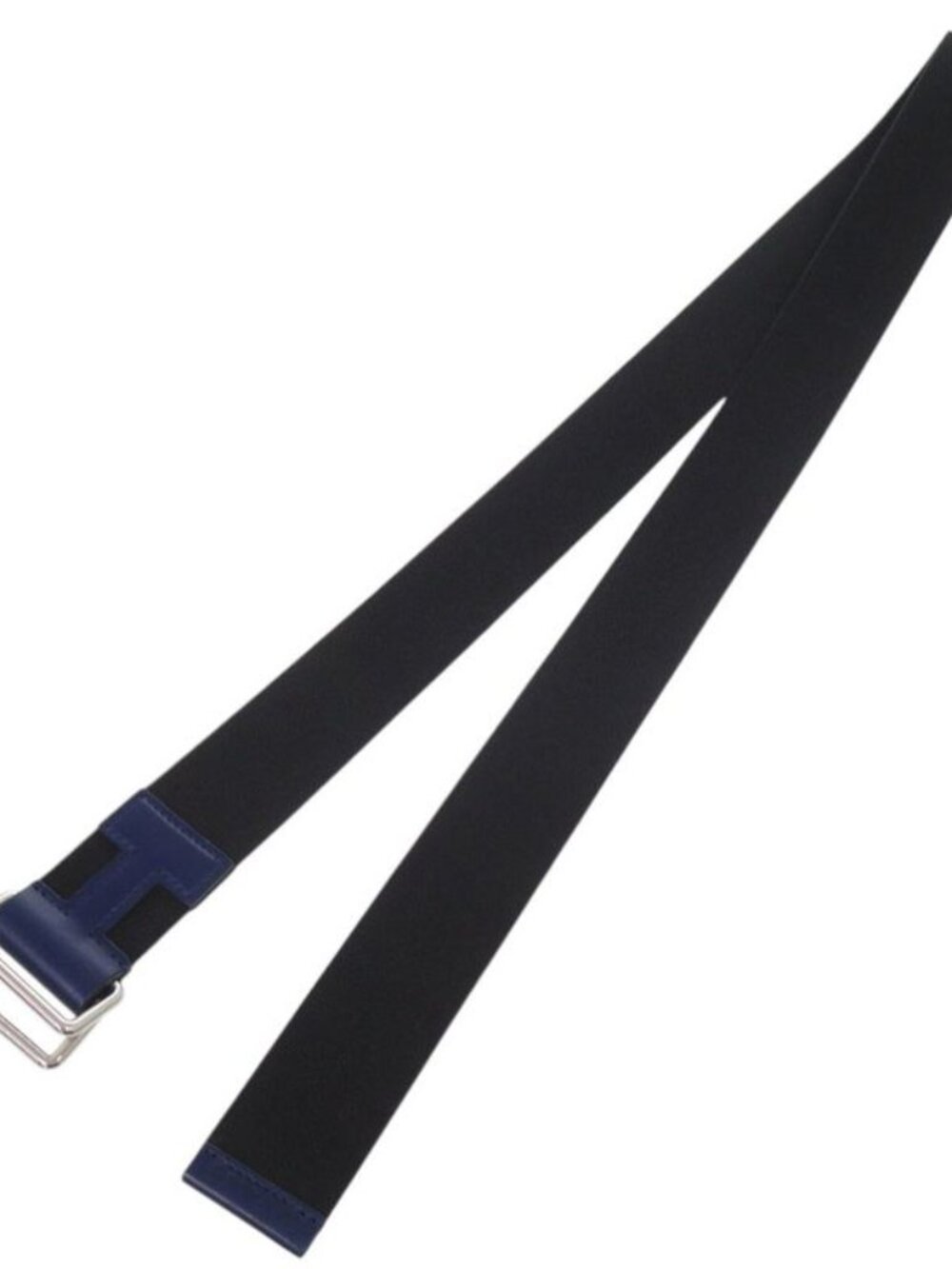 ★SOLD★ Hermes Nomad 40 Belt Canvas Leather Black Blue - Picture 5 of 6